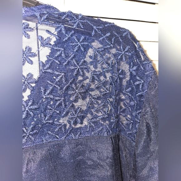 Style & Co Women's XL 3/4 Sleeve Embroidered Lace Top - Picture 12 of 16